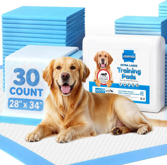 Puppy Pads 28"X34", Extra Large, Super Absorbent, 30 Count