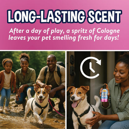 Premium Dog Cologne - Deodorizing Perfume and Conditioner for Dogs and Cats - Natural Long-Lasting Spray - Keeps Pets Fresh All Day - Gentle and Safe Formula, Made in the USA (Baby Powder, 4 Fl Oz)