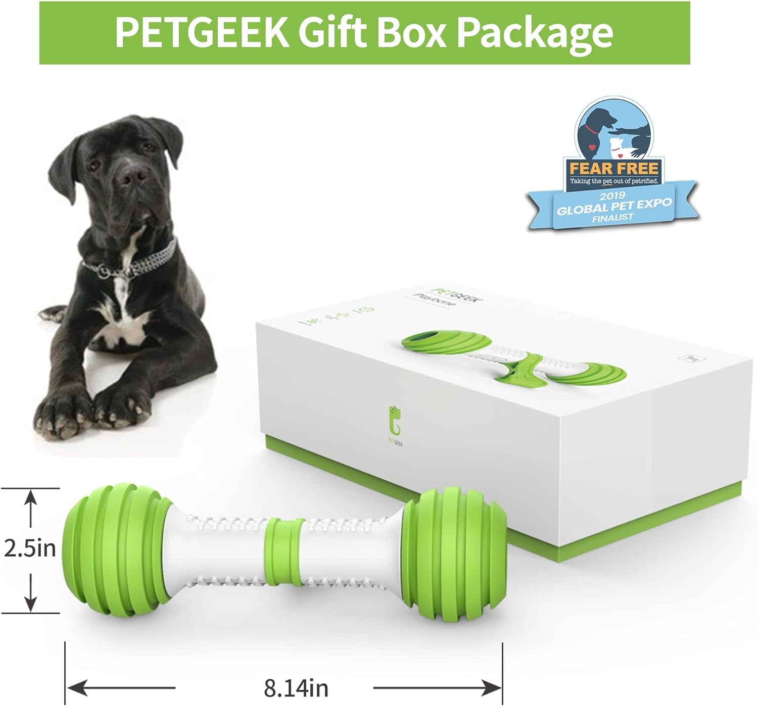 Interactive Automatic Dog Toys - Electronic Rechargeable Dog Bones in Safe and Durable Material (Green)