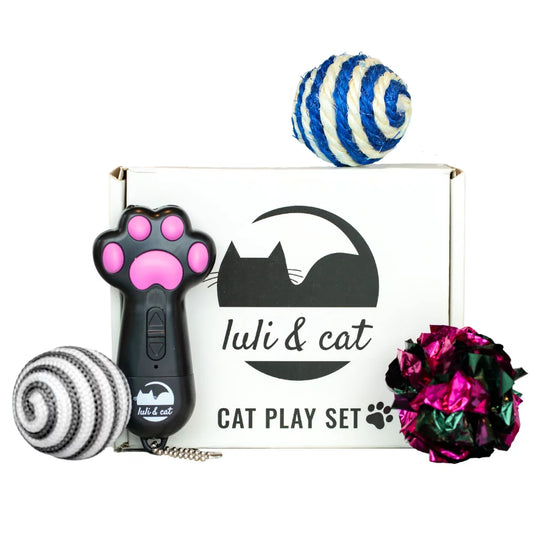 USB Rechargeable Cat Laser Toy - Interactive Gift Set for Cat Enthusiasts