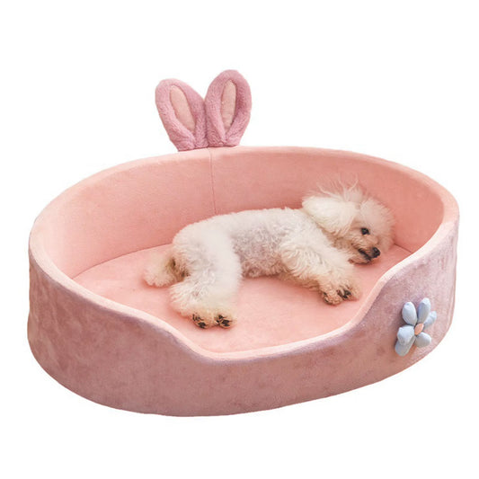 Detachable and Washable Pet Bed - Soft, Comfortable, and Warm Sleeping Solution for Dogs and Cats, Suitable for All Seasons
